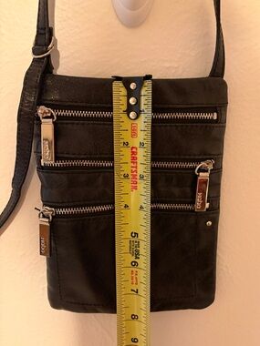 Hobo Becka Leather Crossbody Bag with Triple Zip Front